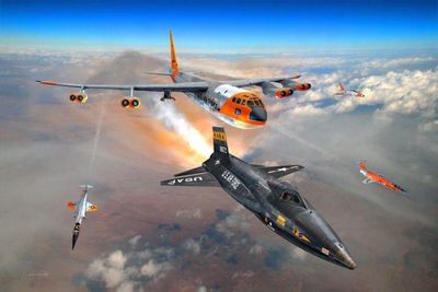 North American X-15 and Boeing NB-52