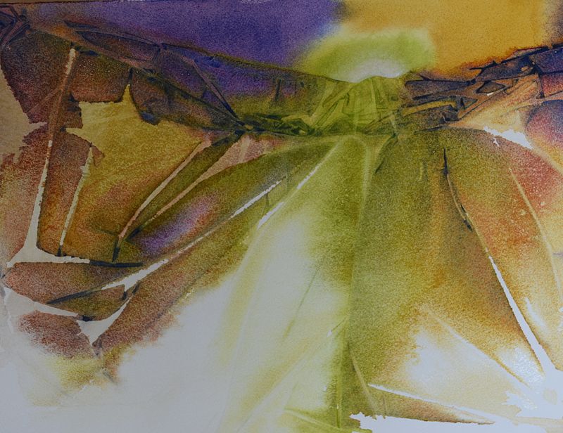 Watercolor and saran wrap - 2021