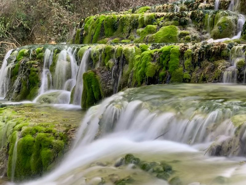 Cascada a la entrada