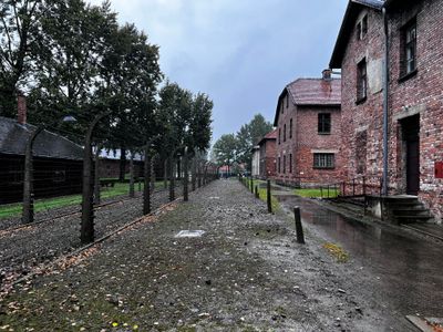 Scene down a gloomy street. If buildings could talk….