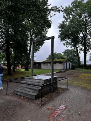 Gallows where Rudolf Hoss, Commandant, was executed on 16 April 1947