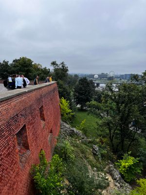 Wawel Royal Castle wall, over the Vistula River