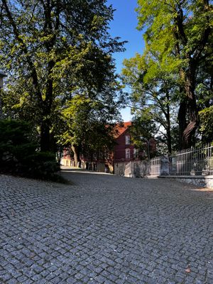 In the grounds.  The earliest building was built in 1600.  Im sure most of what I saw was constructed later.