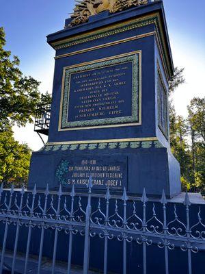 Detail on the monument.