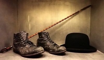 Hat, Shoes, and Walking Stick from 'The Tramp'