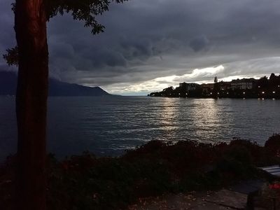Storm over lake Geneva