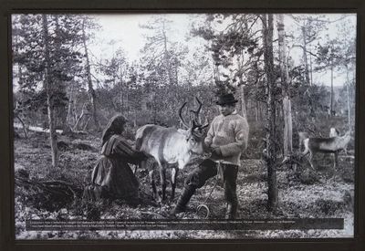B&W Photo showing the life of the Sami