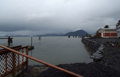 Arriving in Wrangell under a dark sky