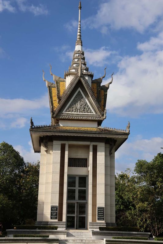 SHRINE CONTAING BONES AND SKULLS OF KILLING FIELD VICTIMS