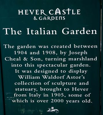 HEVER CASTLE - THE ITALIAN GARDEN