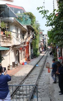 ACTIVE RAILROAD IN THE CITY
