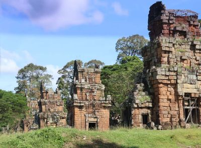 PARTIALLY RESTORED TEMPLES NEAR BAYON TEMPLE