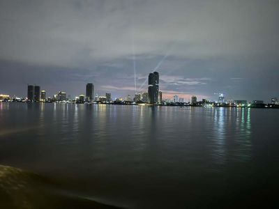 APPROACHING PHNOM PENH AT NIGHT