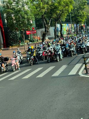 STREETS WERE BUSY BUT NOT AS BAD AS HANOI