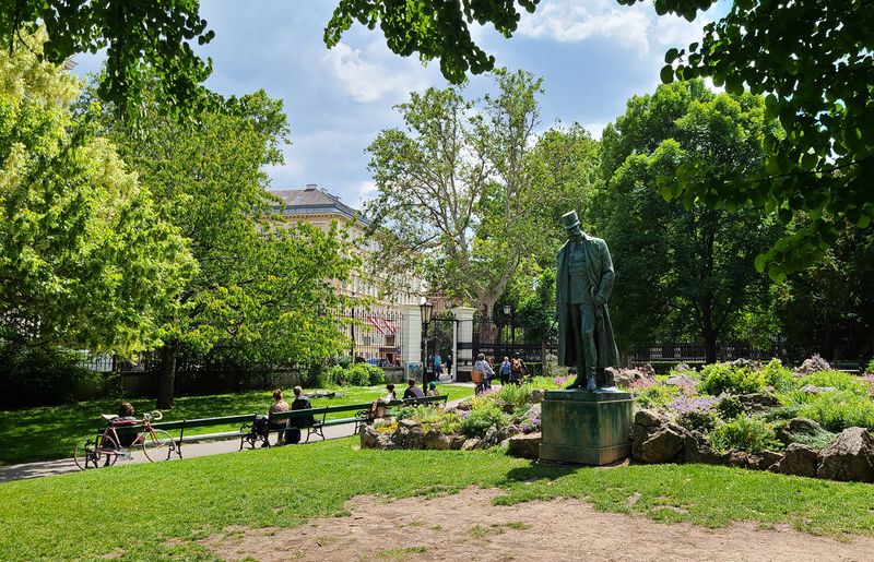 Monuments and Statues in Burggarten (Royal Garden),Vienna