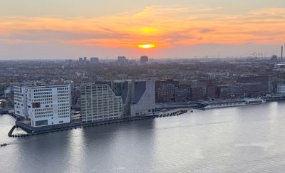 View from a top A'Dam Toren building of Amsterdam