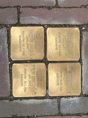 Remembering the Jewish families that were taken during the war.