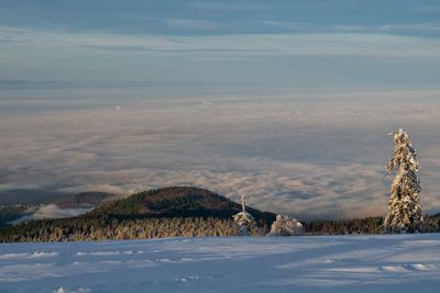 Vue sur la plaine du Rhin sous les nuages.