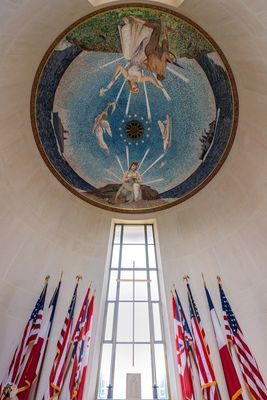 La chapelle du cimetière américain d'Omaha Beach