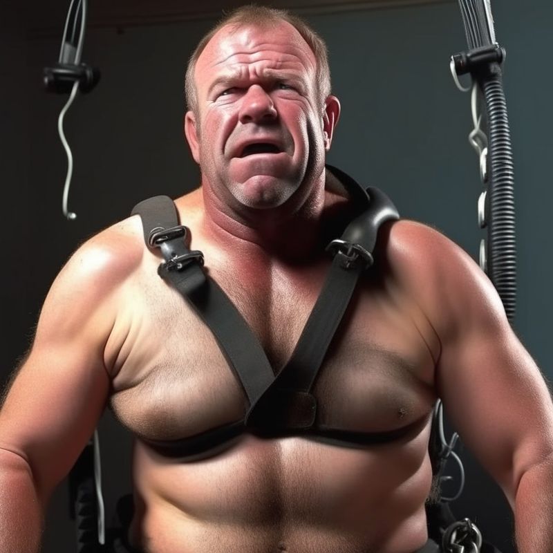 ai generated bdsm gay hairy men police leathers.jpeg
