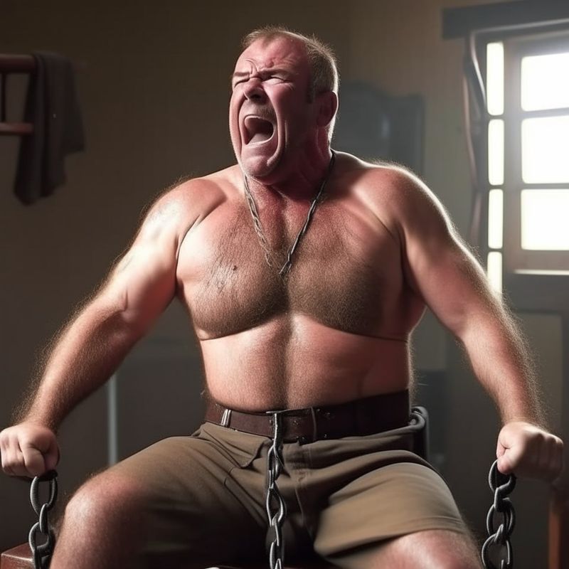ai generated bdsm gay hairy men yelling.jpeg