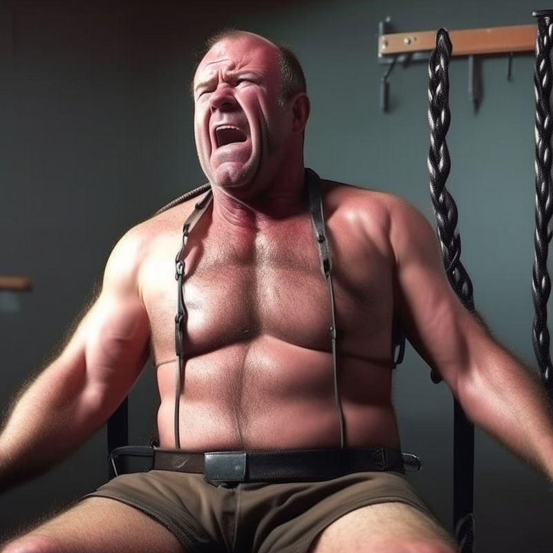 ai generated bdsm gay hairy men beefy police.jpeg