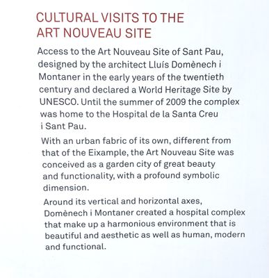 Sant Pau Art Nouveau Site, Barcelona