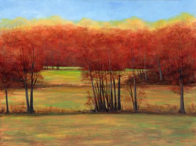 Symphony in Red & Green 30 x 40