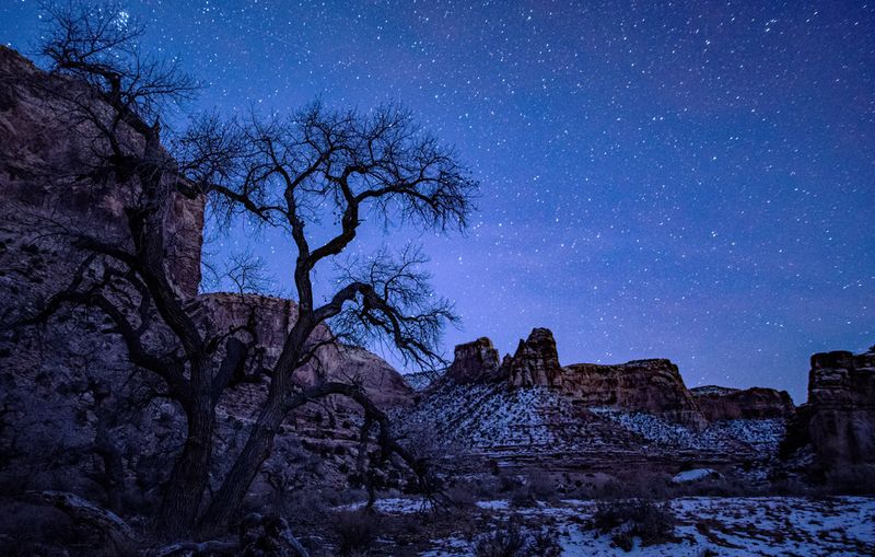 Winter Starry Night in Buckhorn Wash, Utah