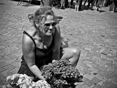 Picking a plant