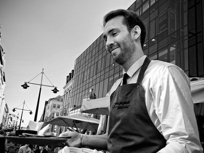 Smiling waiter