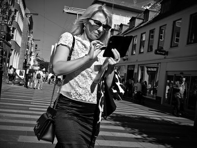 Distracted pedestrian