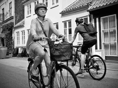Bikers in town