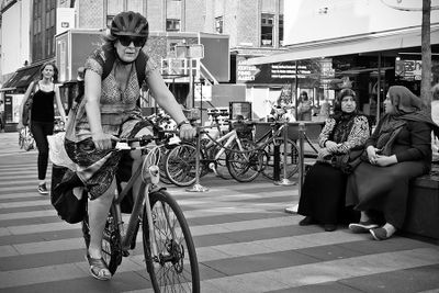 Pedestrian street biker 3