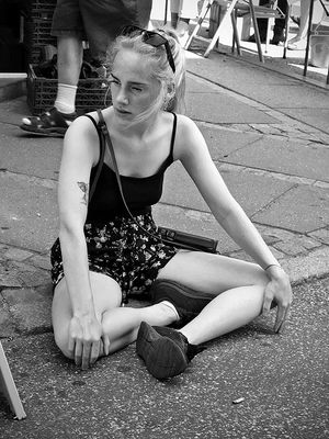 On the curbstone