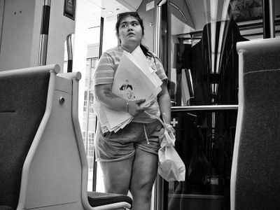 New light rail passenger