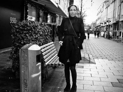 Freezing lady