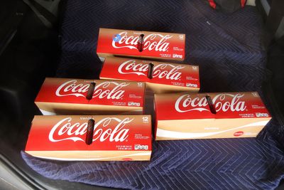 Coke cartons on sale at Kroger. Buy 2, get 3 FREE!         IMG_2436.jpg