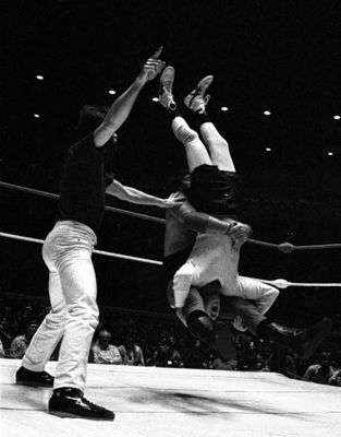 Jerry Lawler pile driving Andy Koffman
