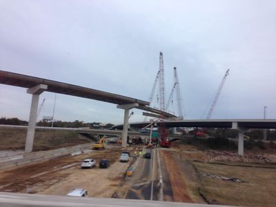 Construction of I40 / 240 flyover. 