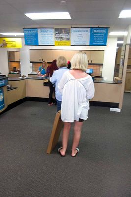 At UPS. Only one person working on Sunday.      IMG_4417.jpg