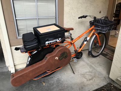 Yuba Mundo Cargo Bike with Musical Gear (just a test fit)