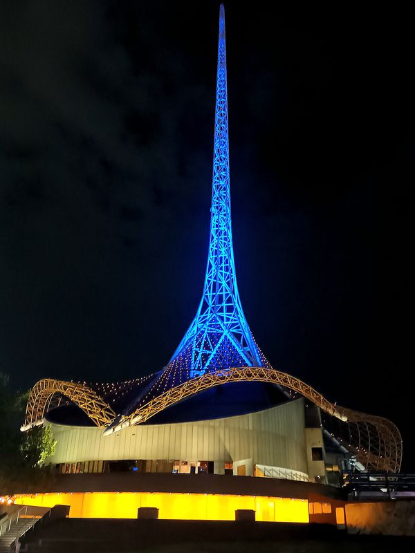 The Victorian Arts Centre, night view