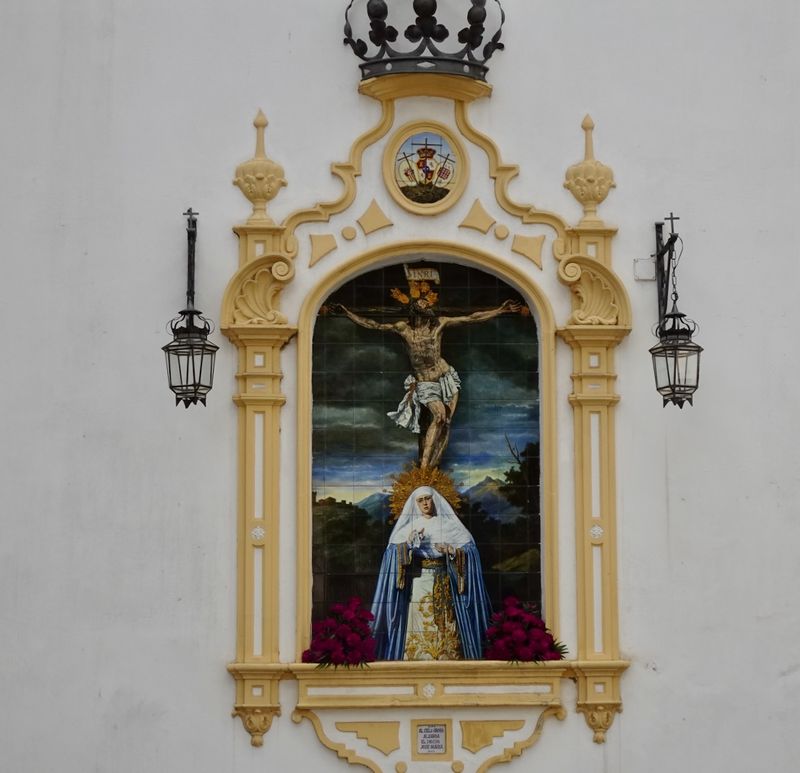 Feature in outside wall of Church of Mary Magdalena