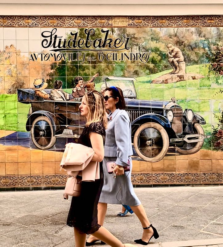 Tiled wall. 