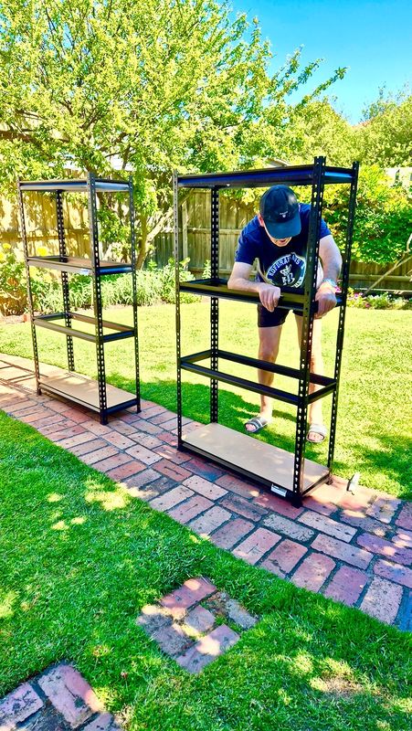 Shelves for the new shed