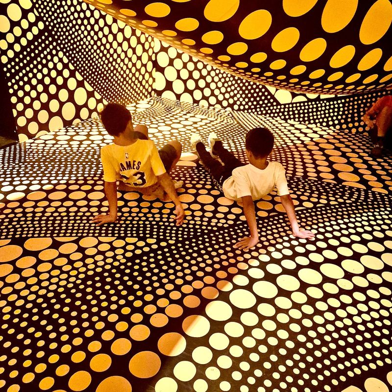 Boys amid the coils