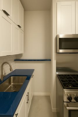 Kitchen Blue Shany Stain counter sink.2