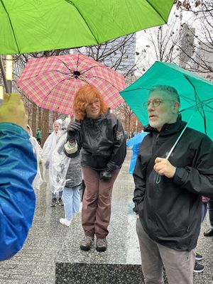 9/11 Memorial in the rain with Richard