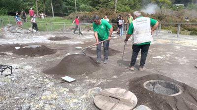 Furnas ~ a famous dish that is cooked underground using geothermal heat